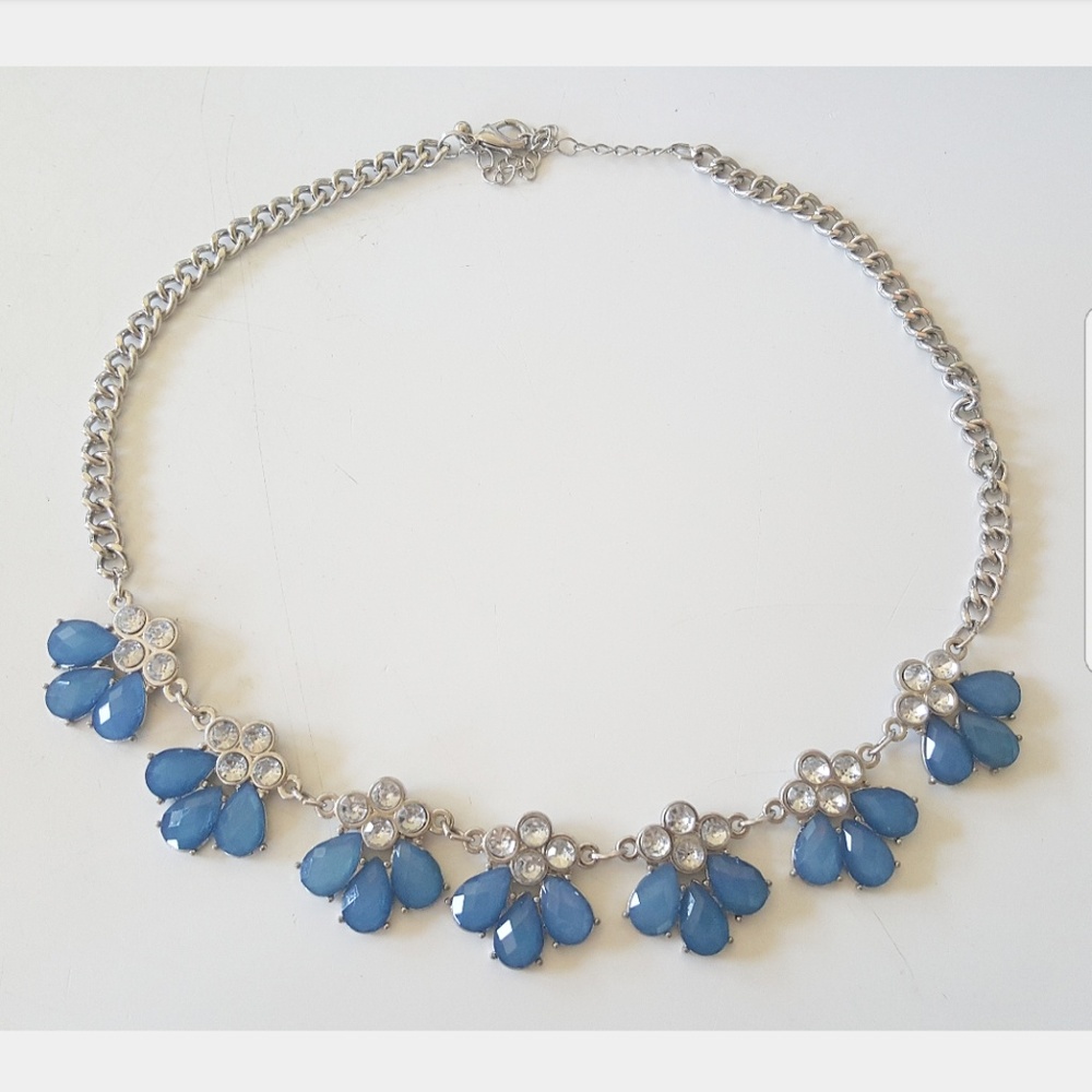 Blue Gem Statement Necklace